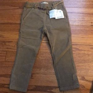 Zara Baby Girls Velvet-like Pants with Belt